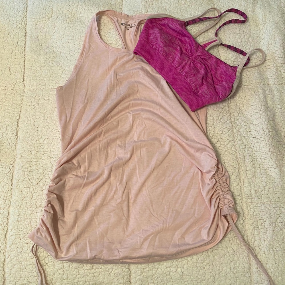 Athleta side scrunch tank